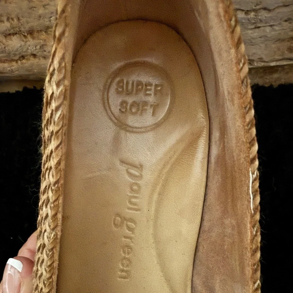PAUL GREEN Women's Lori Espadrille Flats In‎ Cuoio Woven Travel Vacation Casual